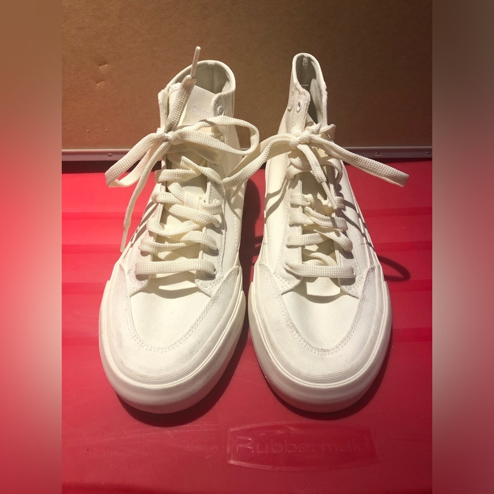 Puma Off White Mid Top Sneakers